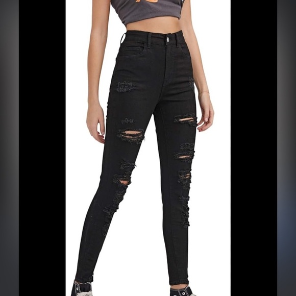 Forever 21 distressed denim jeans - Picture 1 of 6